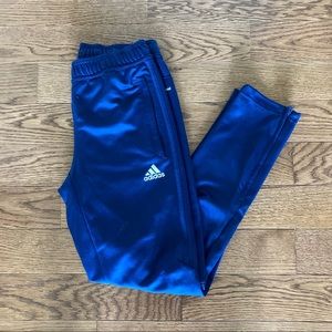 Adidas navy blue training soccer pants 3 stripe